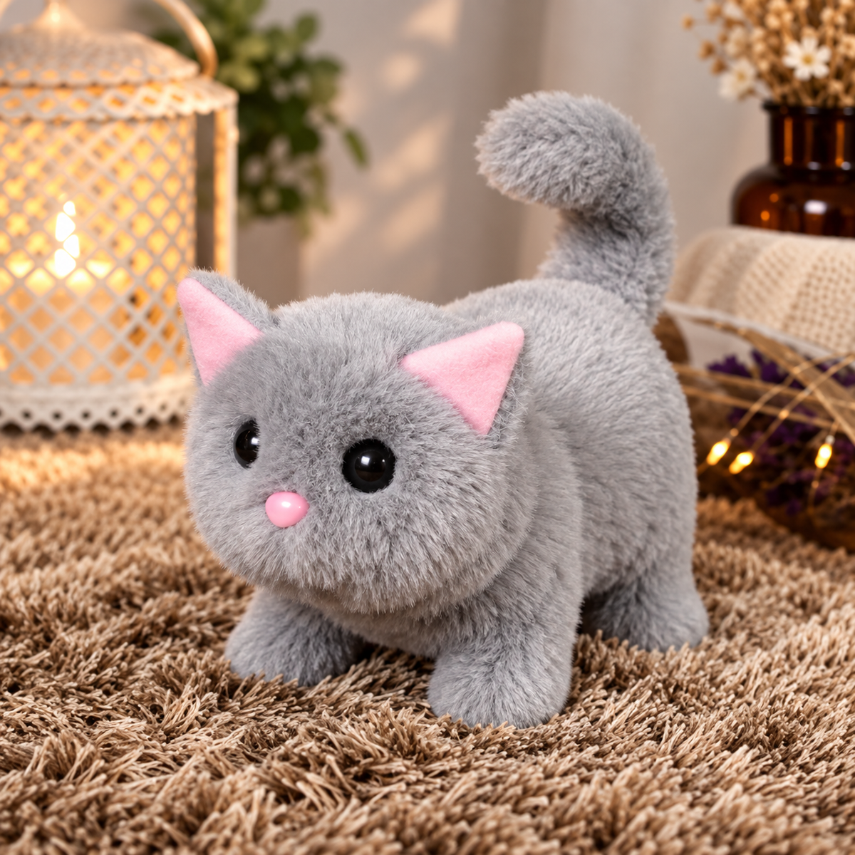 Speelgoed Kat Interactieve Grijze Robot Kitten Realistische Bewegingen