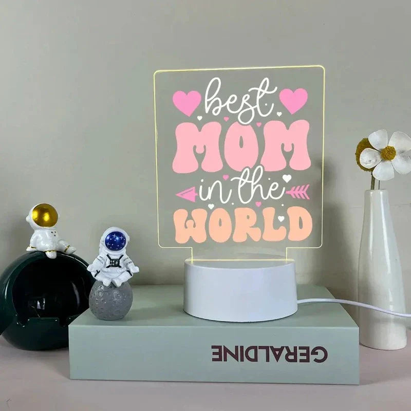LumiArt - Lampada Notturna Acrilica Colorata con LED – Lampada Decorativa Personalizzabile