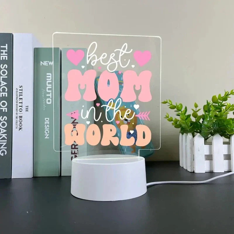 LumiArt - Lampada Notturna Acrilica Colorata con LED – Lampada Decorativa Personalizzabile