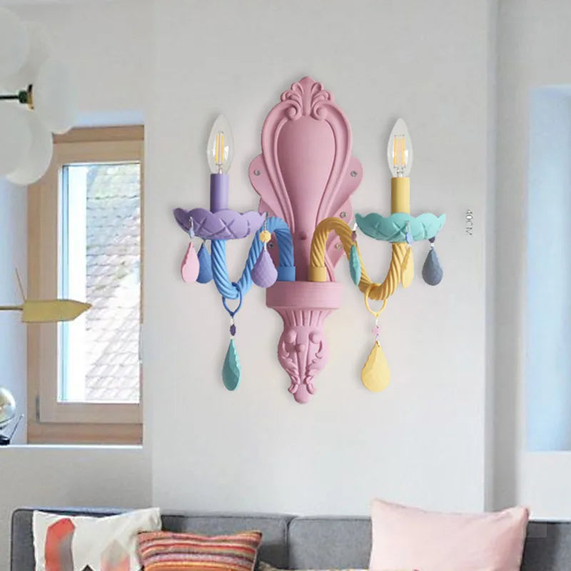 ColorGlow – Candeeiro de Parede Vintage Colorido LED para Quarto de Criança e Sala de Estar