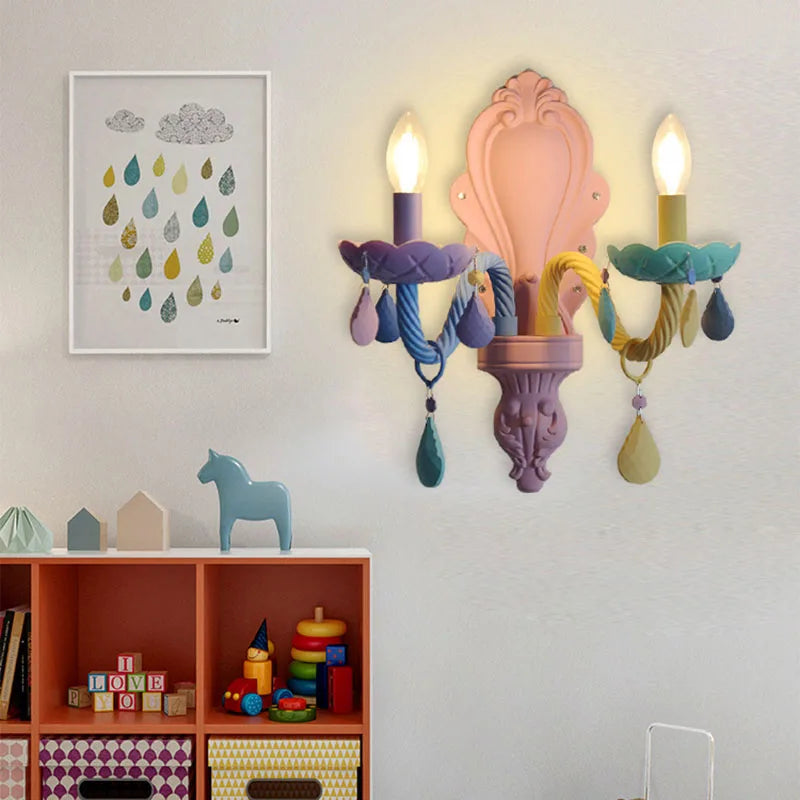 ColorGlow – Candeeiro de Parede Vintage Colorido LED para Quarto de Criança e Sala de Estar