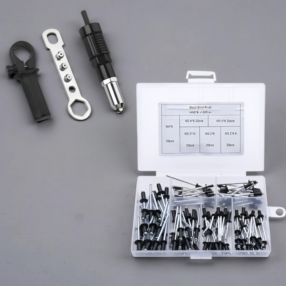 Drill Rivet Gun Adapter Tool Kit Fastening Tool