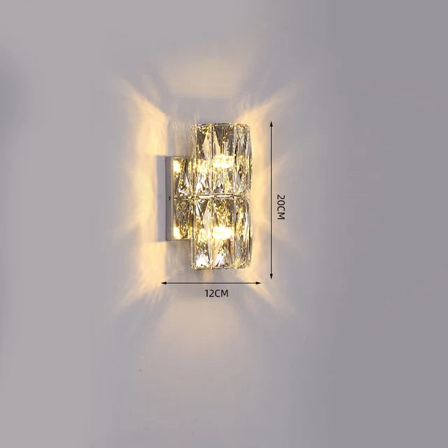 CrystalLuxe - Candeeiro de Parede Real para Quarto