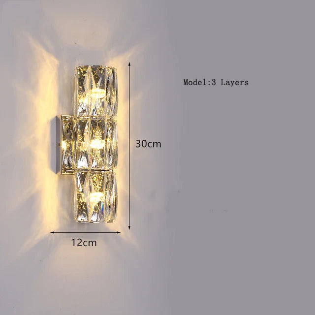 CrystalLuxe - Candeeiro de Parede Real para Quarto