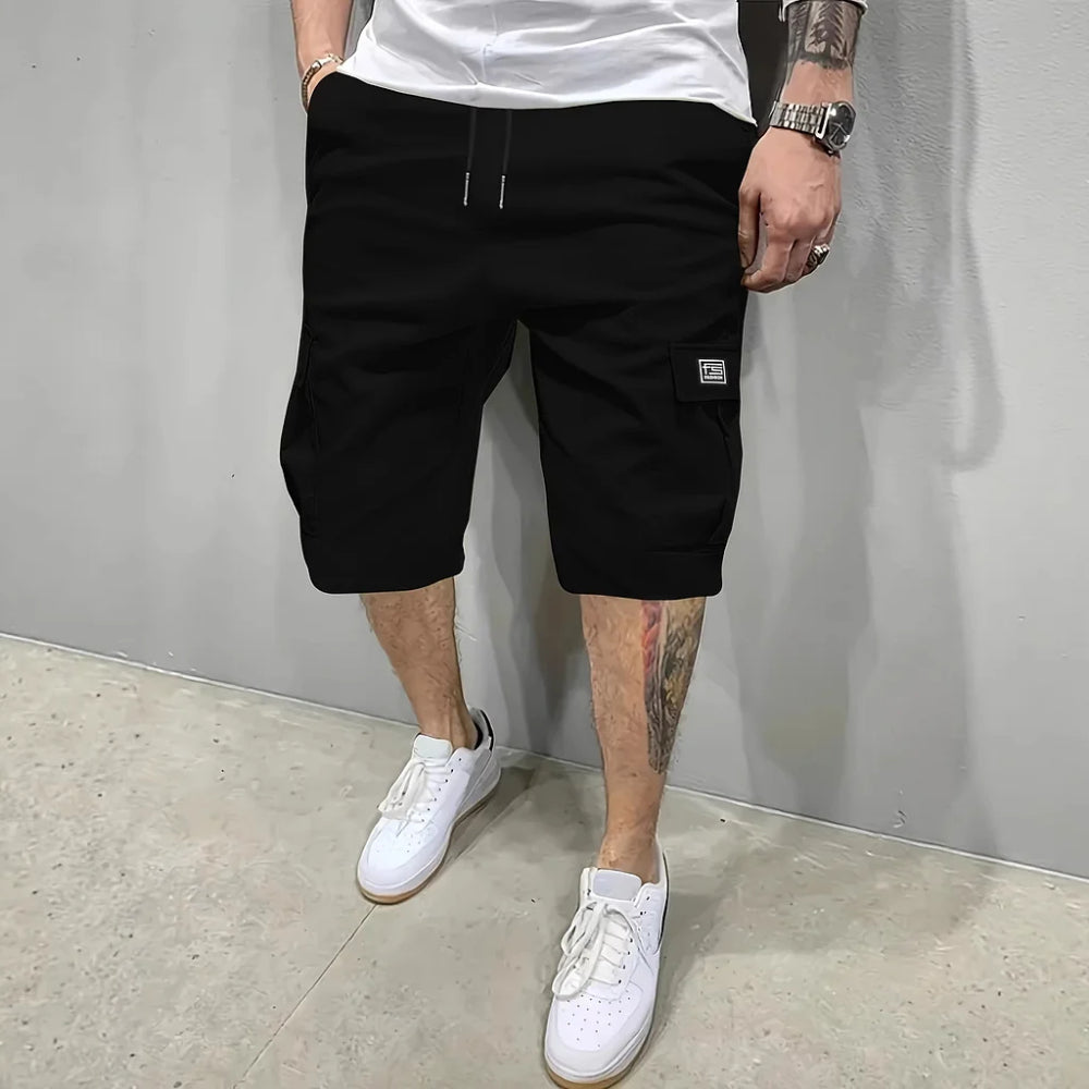 Pantaloncini Uomo Cargo Tasche Multiple Vestibilità Larga