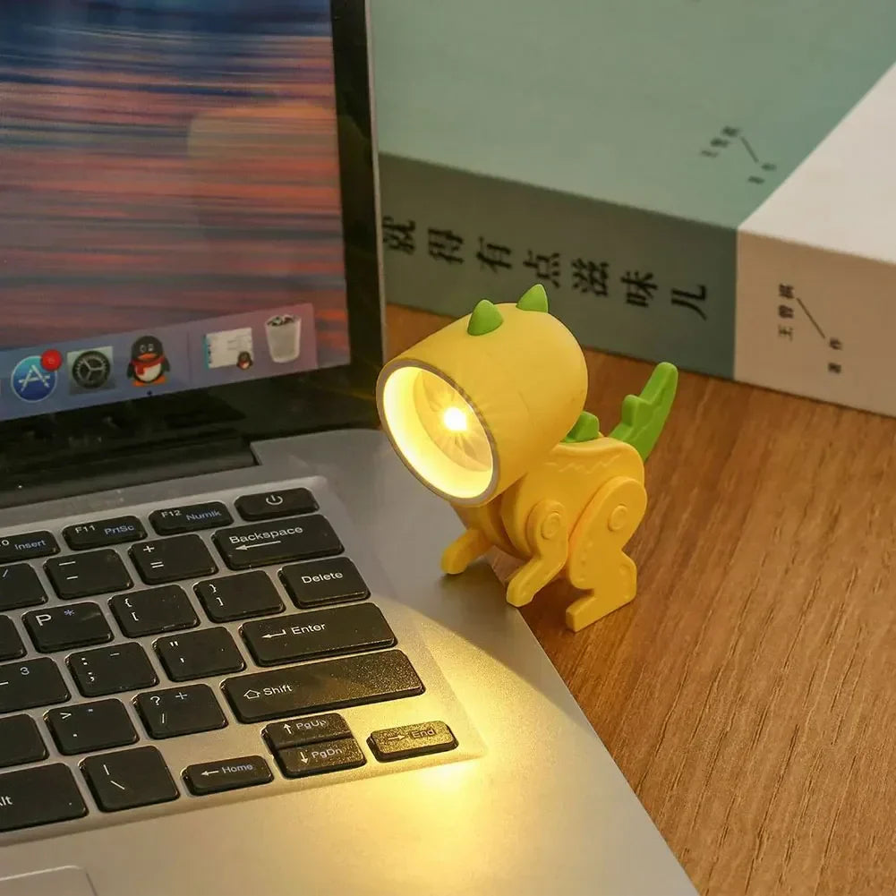 DinoGlow – Lampada da tavolo LED dinosauro ombreggiato per cameretta dei bambini | Dimmerabile e regolabile