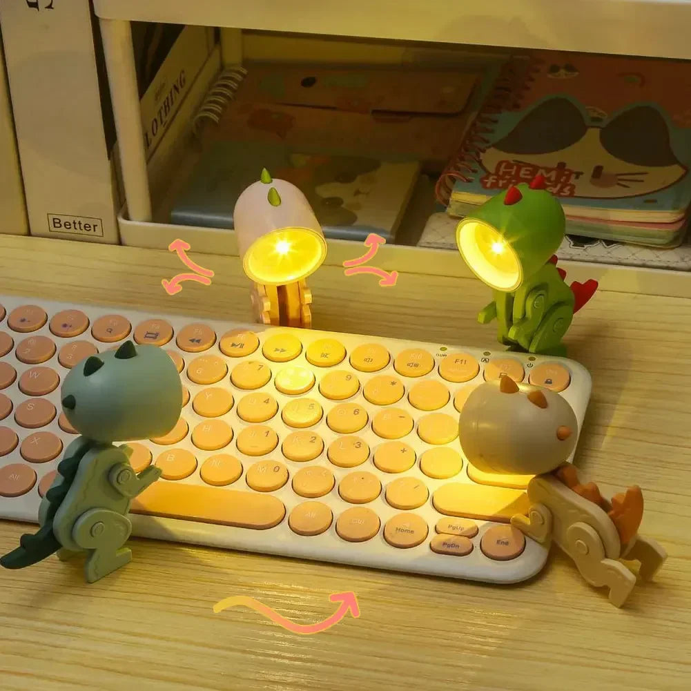 DinoGlow – Lampada da tavolo LED dinosauro ombreggiato per cameretta dei bambini | Dimmerabile e regolabile