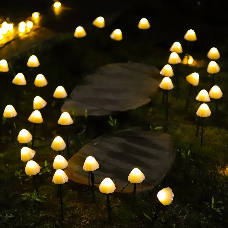SolarGlow - Fungo Solare Illuminazione d'Ambiente – Lampade da Giardino LED a Energia Solare, Resistente alle Intemperie