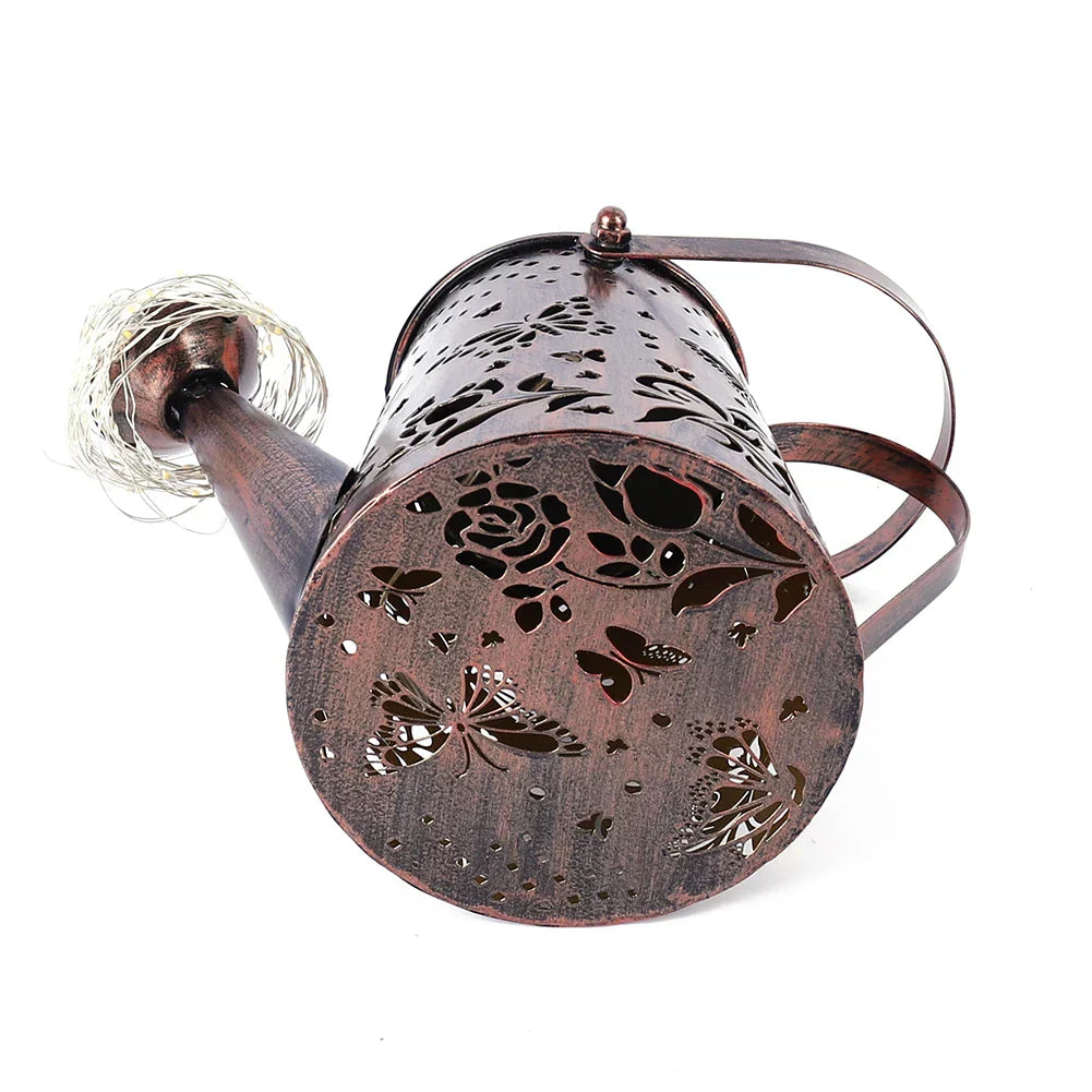 LumiCan - Solar Watering Can Lantern with Fairy Lights and Projection – Magical Garden Lighting