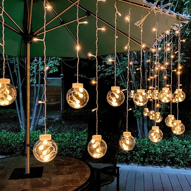 GlowTwinkle - Corrente de Luz LED Impermeável para Exterior, Jardim e Varanda