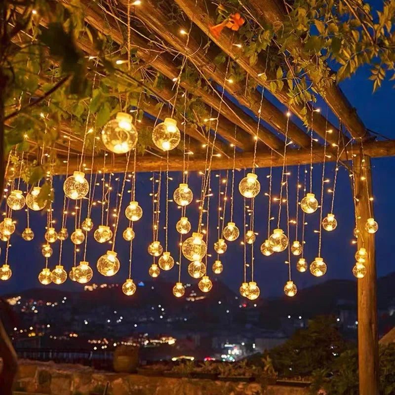 GlowTwinkle - Catena Luminosa LED Impermeabile per Esterni, Giardino e Balcone