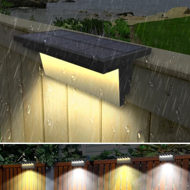 SolarGlow - Iluminação LED Solar Exterior – Iluminação Paisagística Poupa-Energia para Jardim, Cerca e Escadas