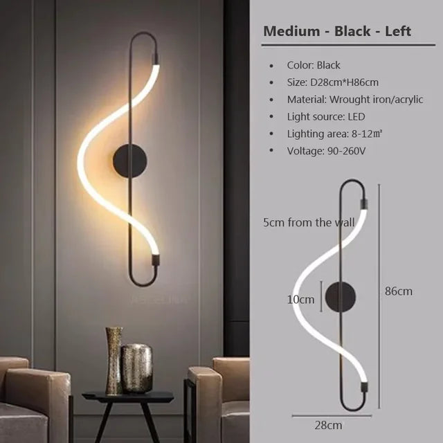LumiForge - Modern Wall Lamp Made of Iron