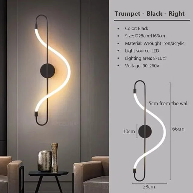 LumiForge - Modern Wall Lamp Made of Iron