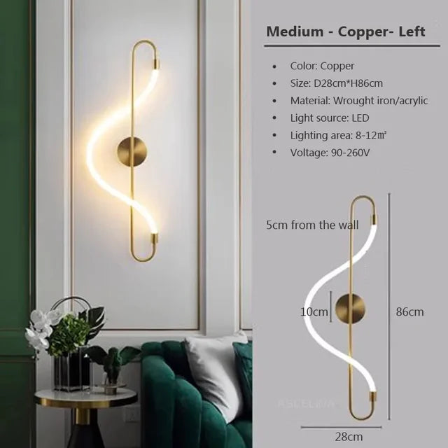 LumiForge - Modern Wall Lamp Made of Iron