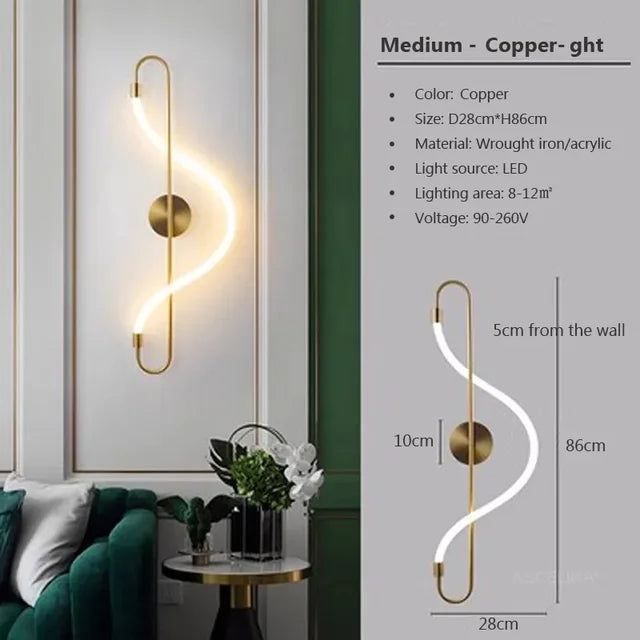 LumiForge - Modern Wall Lamp Made of Iron
