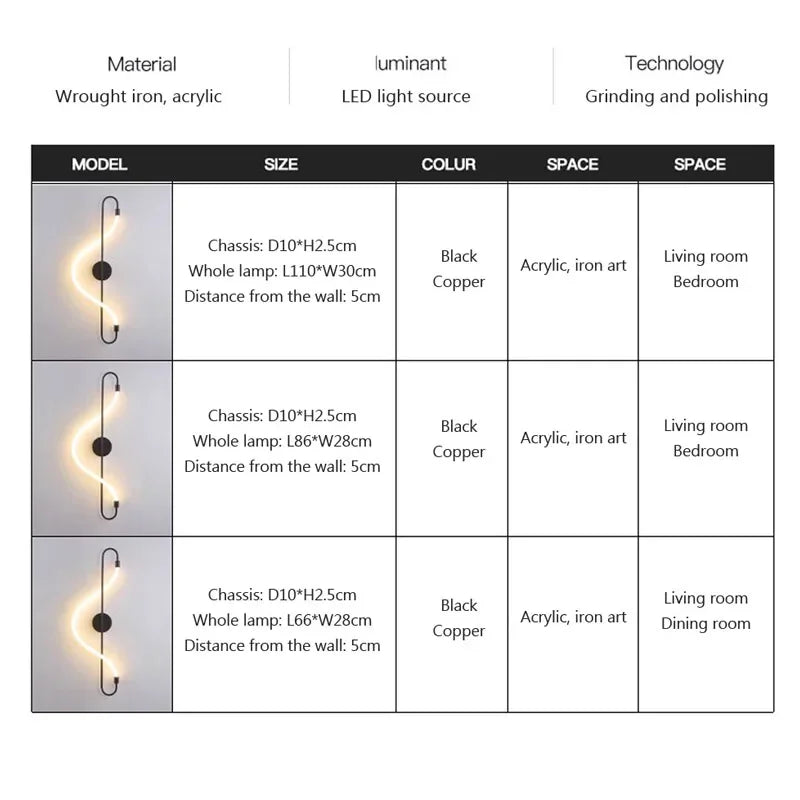 LumiForge - Modern Wall Lamp Made of Iron