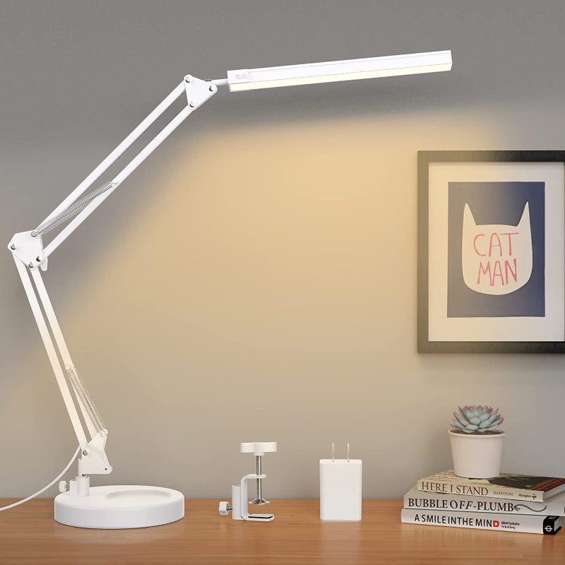 Lampada da scrivania LED - Lampada da tavolo con morsetto e braccio snodato