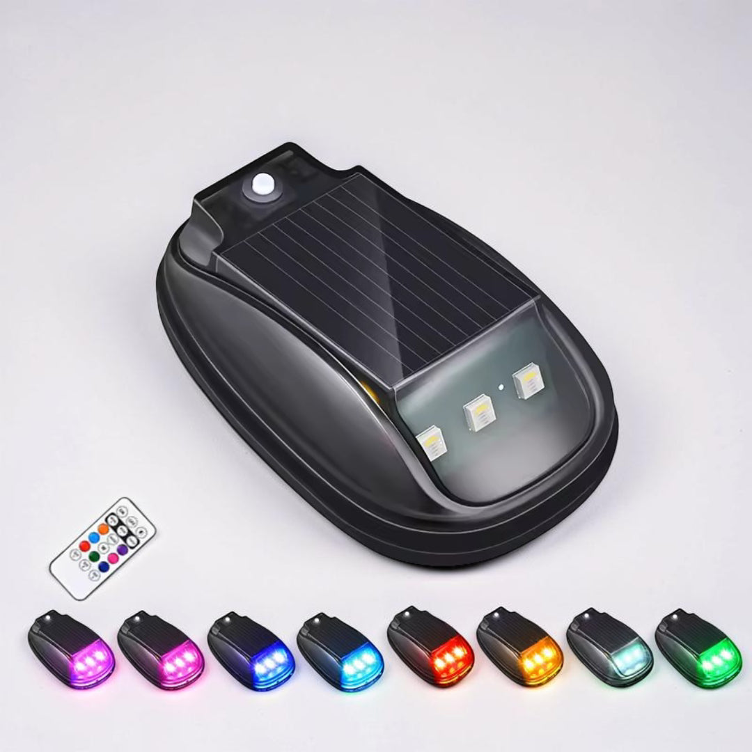 Luce LED Auto Solare Multicolore Impermeabile