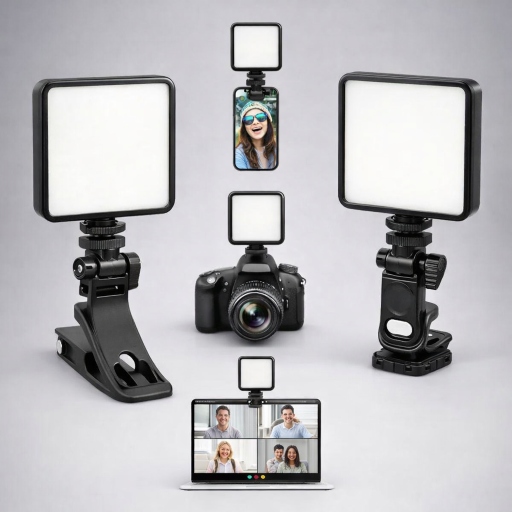 LED Video Light Clip Rechargeable Dimmable Panel