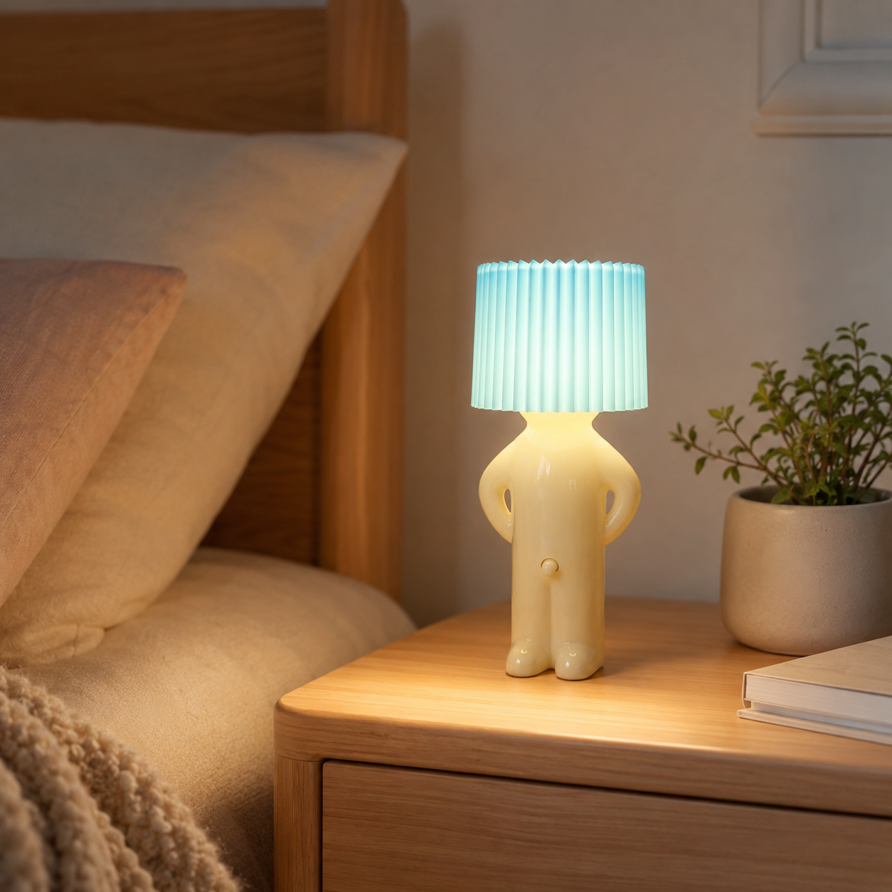 Lampada da tavolo LED moderna per camera da letto e comodino