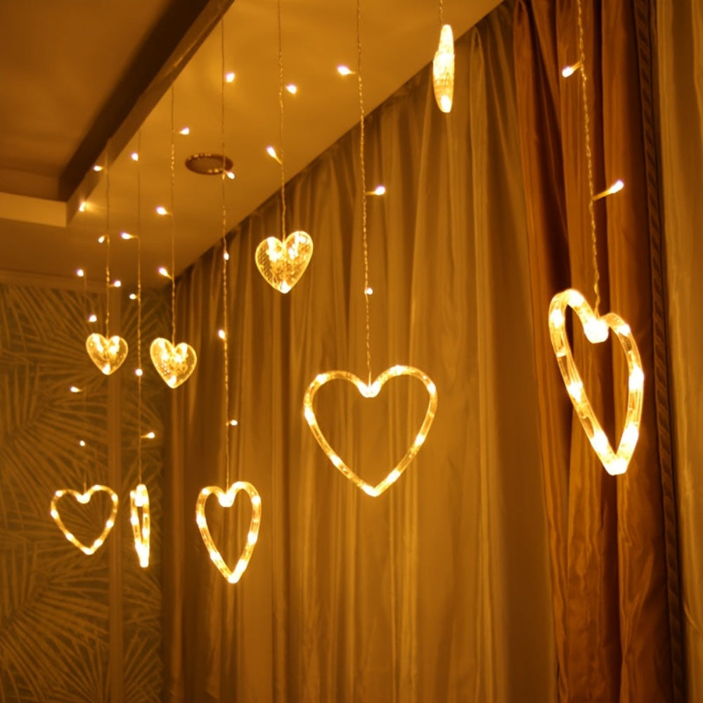 LED Heart Shaped Mood Lighting Valentine's Day Window Decoration