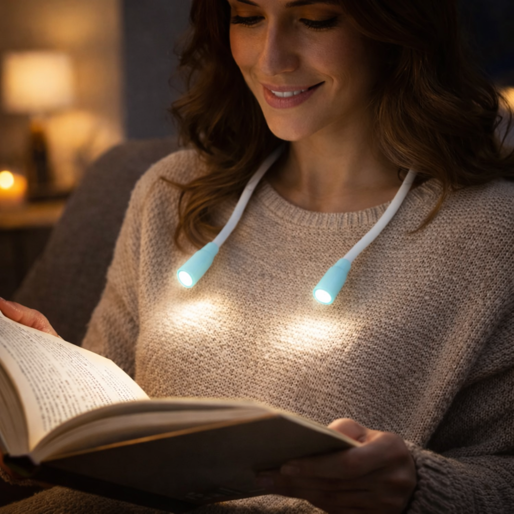LED Neck Lamp USB Rechargeable Flexible Dimmable Reading Lamp