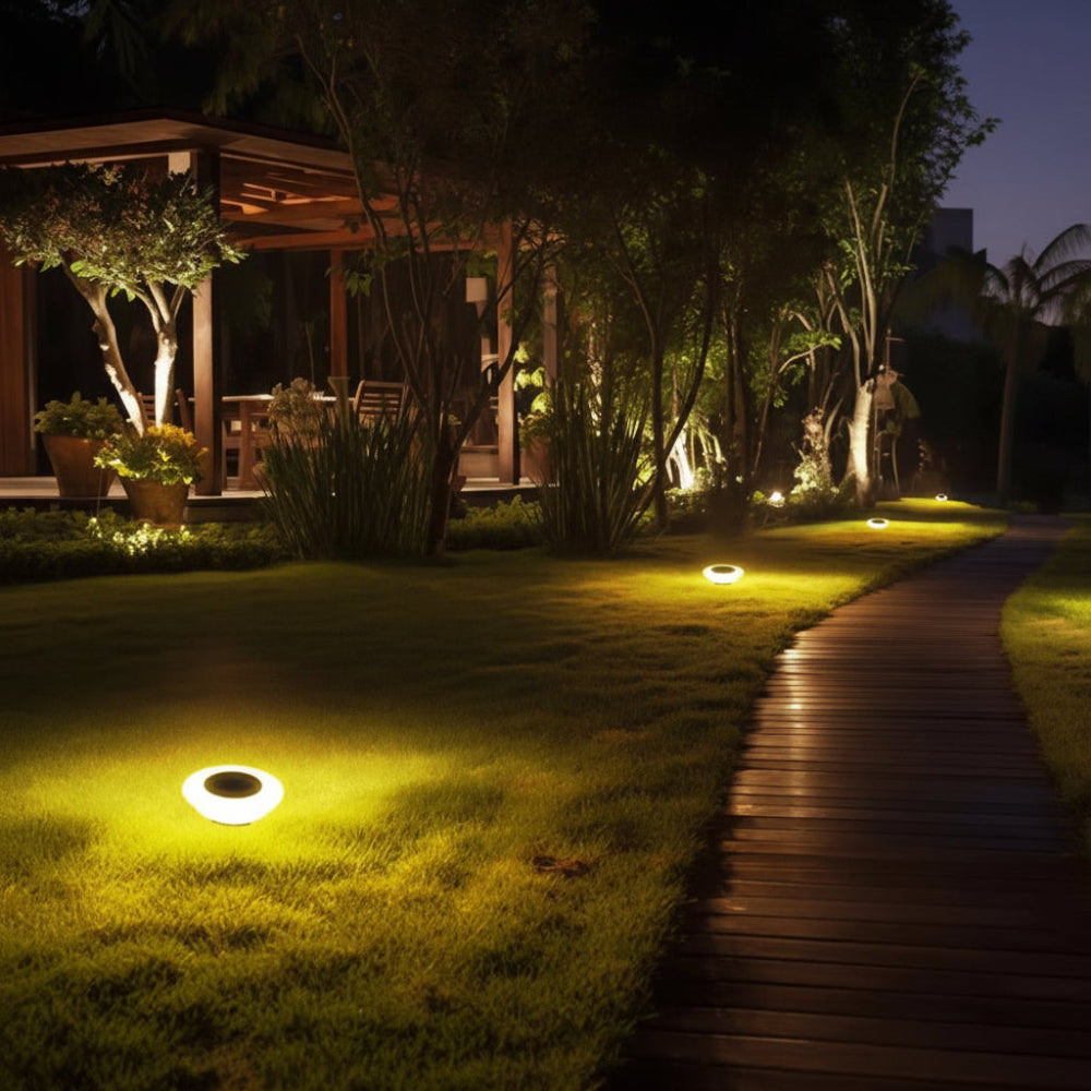 Iluminação de chão LED à prova de água para caminhos e jardins exteriores