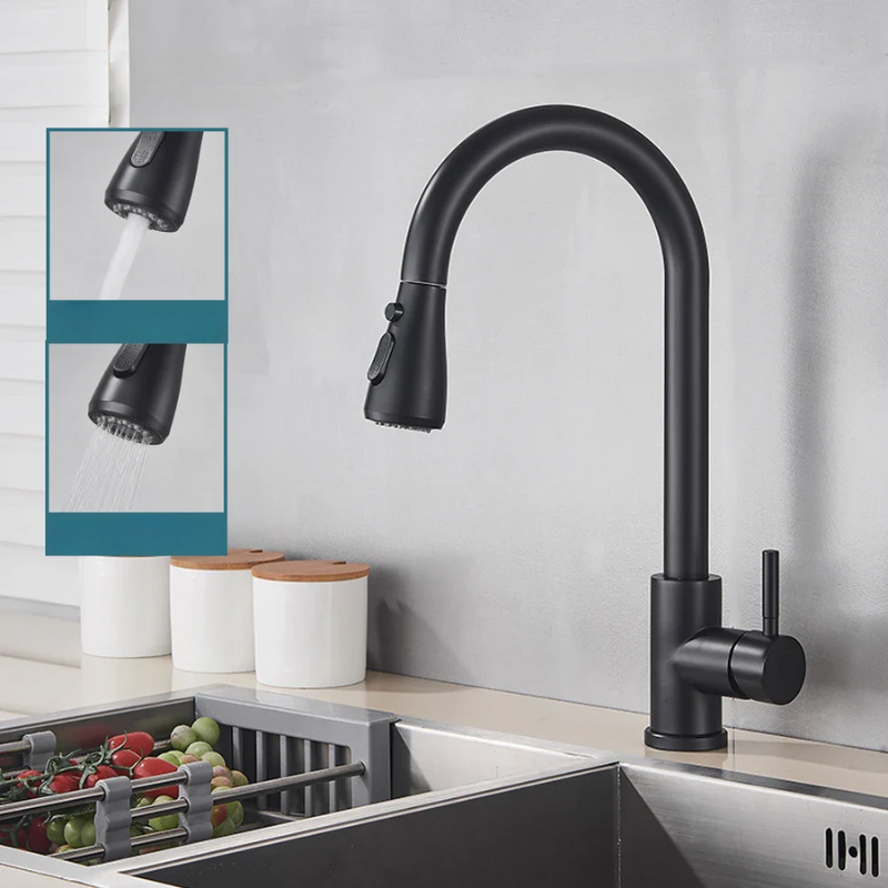 JetBlack – Pull-Out Kitchen Mixer Tap