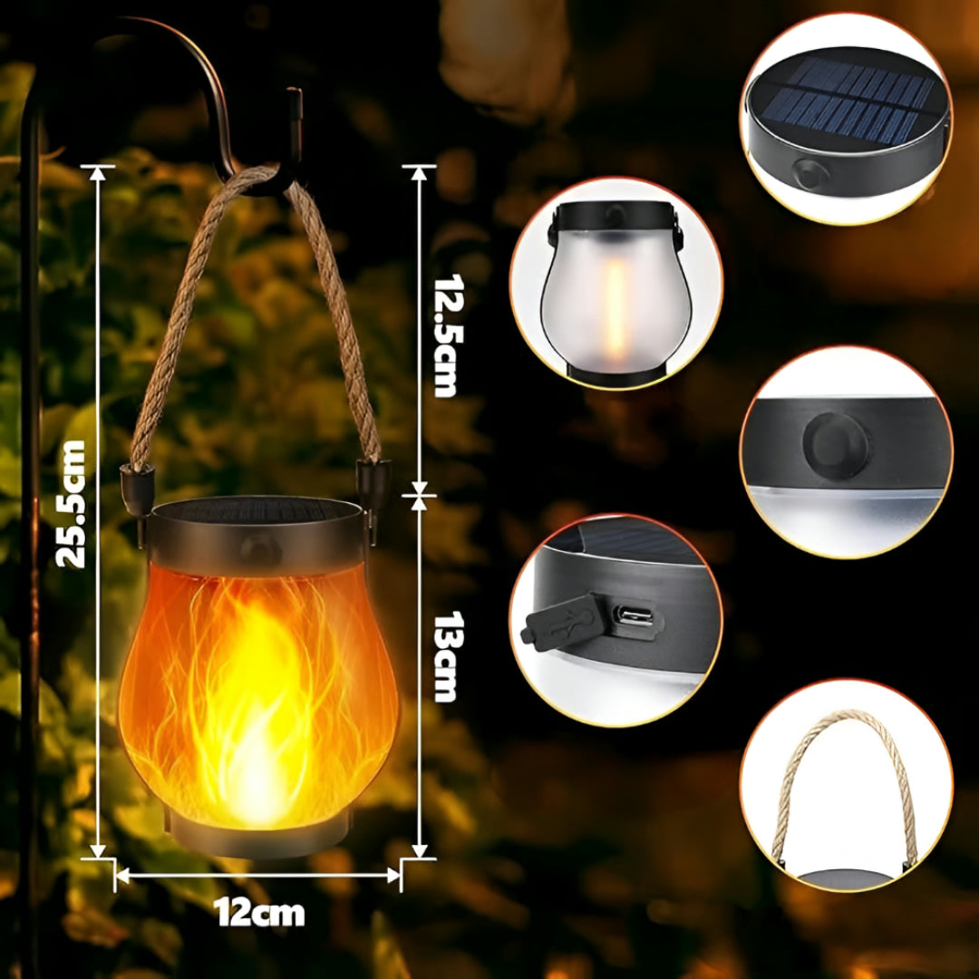 Lanterna Solare per Illuminazione di Giardino, Balcone ed Esterno