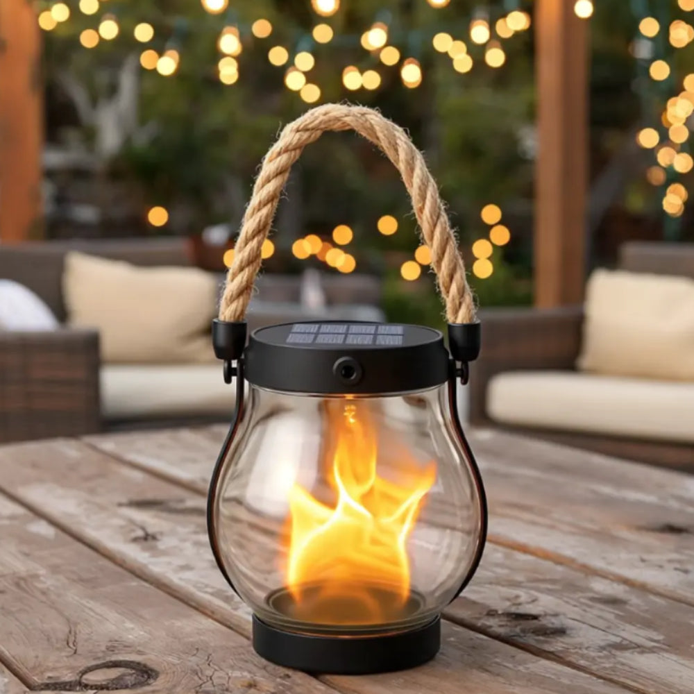Lanterna Solare per Giardino con Effetto Fiamma Charmante