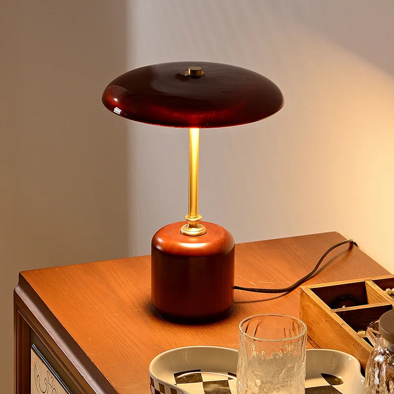MushroomLuxe - Modern LED Glass Table Lamp | Dimmable & Stylish Design
