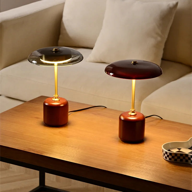 MushroomLuxe - Moderne LED Tafellamp van Glas | Dimbaar & Stijlvol Design