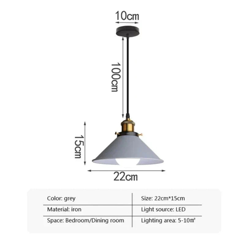 Eleganza Industriale - Lampada a Sospensione LED a Tromba
