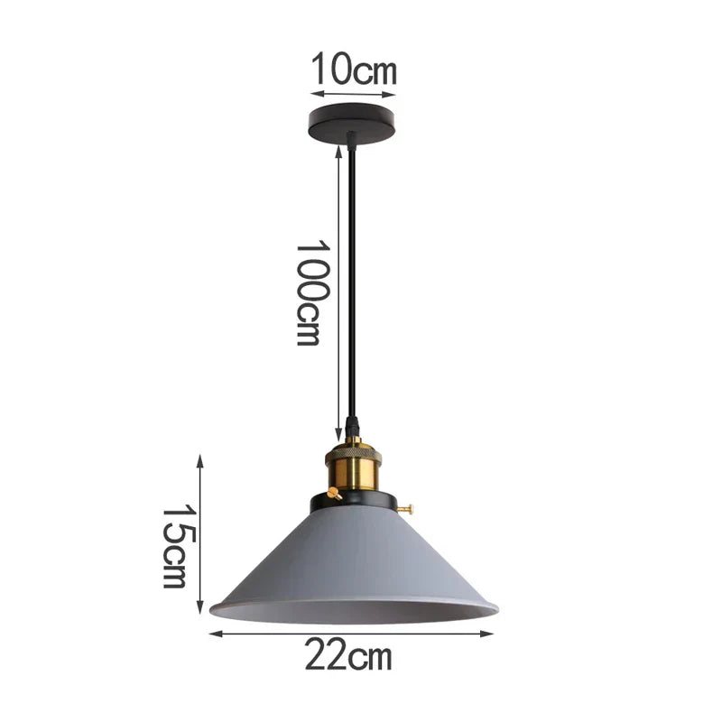 Eleganza Industriale - Lampada a Sospensione LED a Tromba