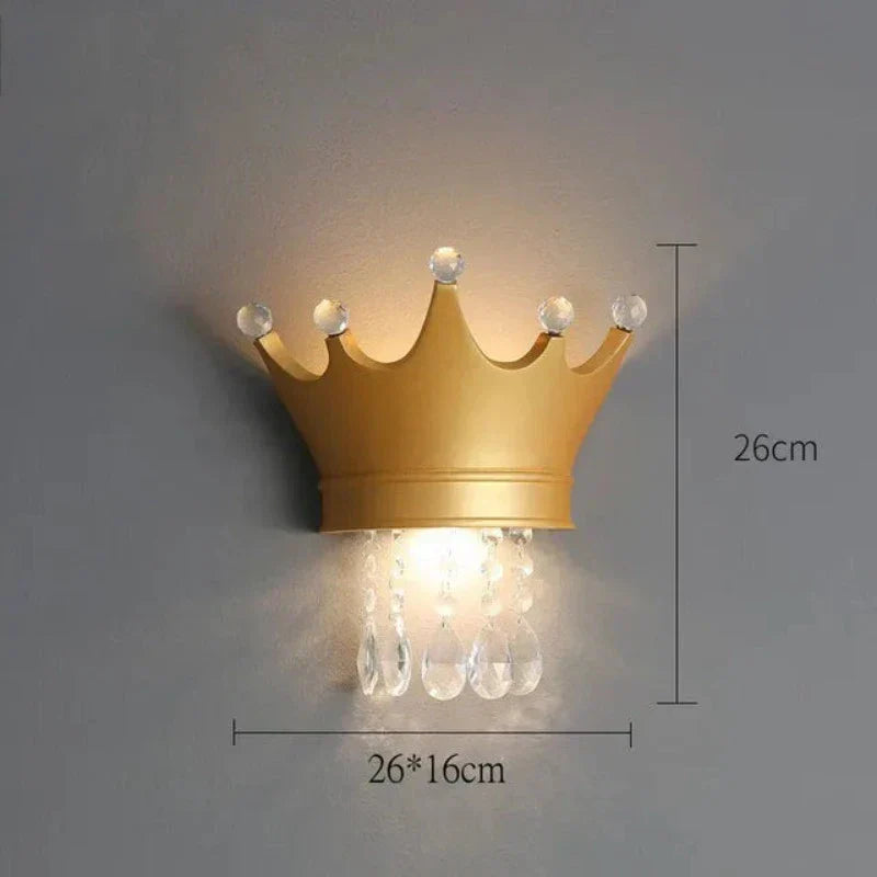 RoyalGlow - Kroon Wandlamp met Kristallen – Elegante LED Lamp