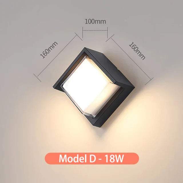 MoonGlow - Lámpara de pared exterior para exteriores
