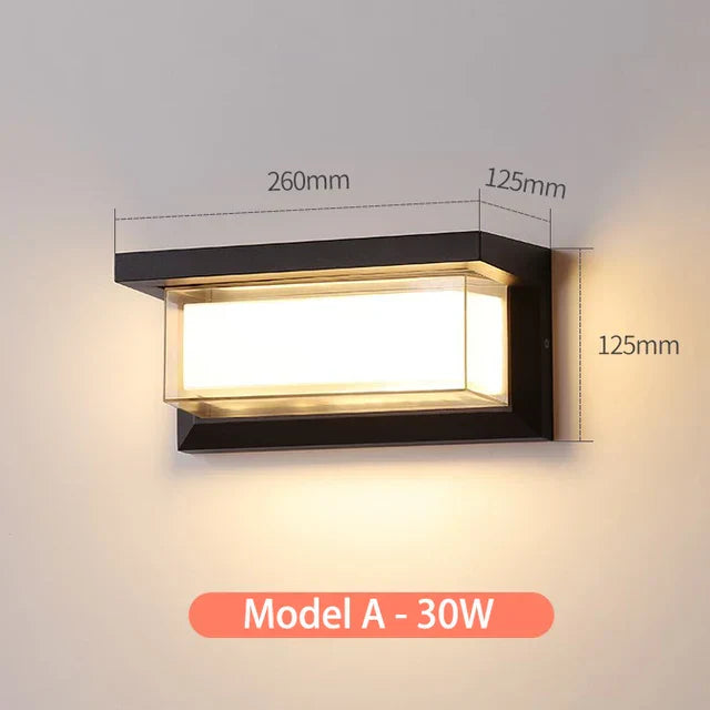 MoonGlow - Lámpara de pared exterior para exteriores