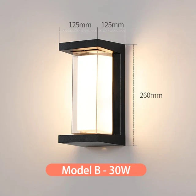 MoonGlow - Lámpara de pared exterior para exteriores