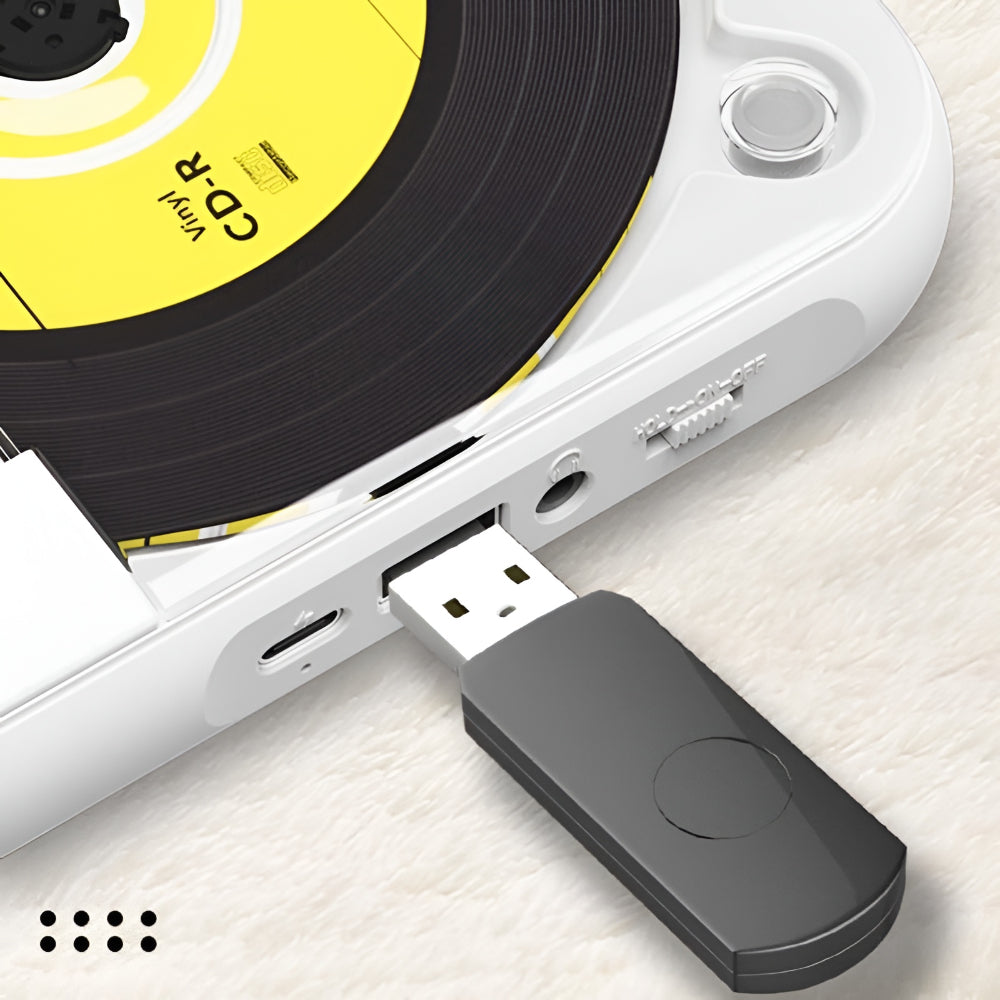 Portable Bluetooth CD Player HiFi Audio USB-C Charging