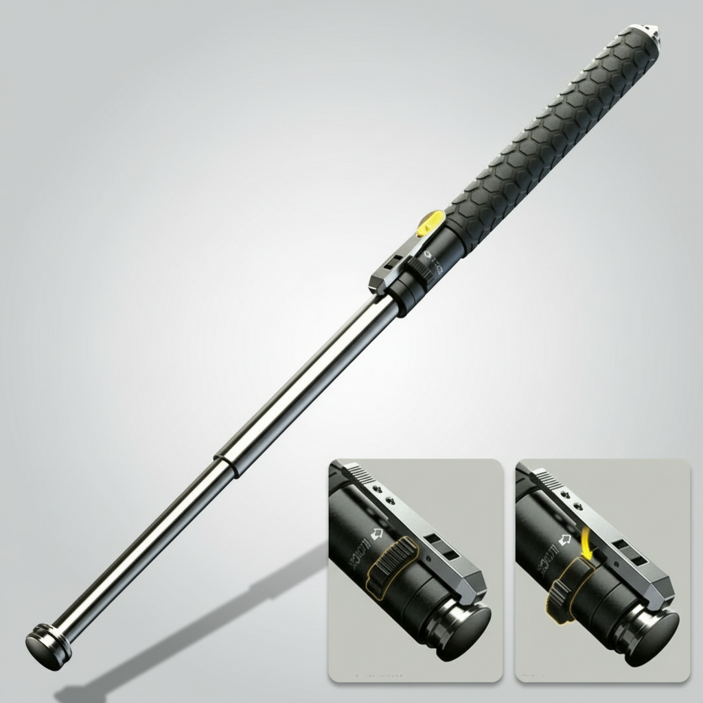 Retractable Self Defense Walking Sticks Alloy Telescopic Hiking Pole - Image 8
