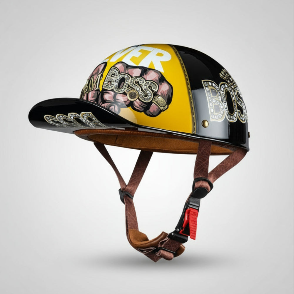 Motorcycle Helmet Half Face Helmet Baseball Cap Style ABS Safety Shell