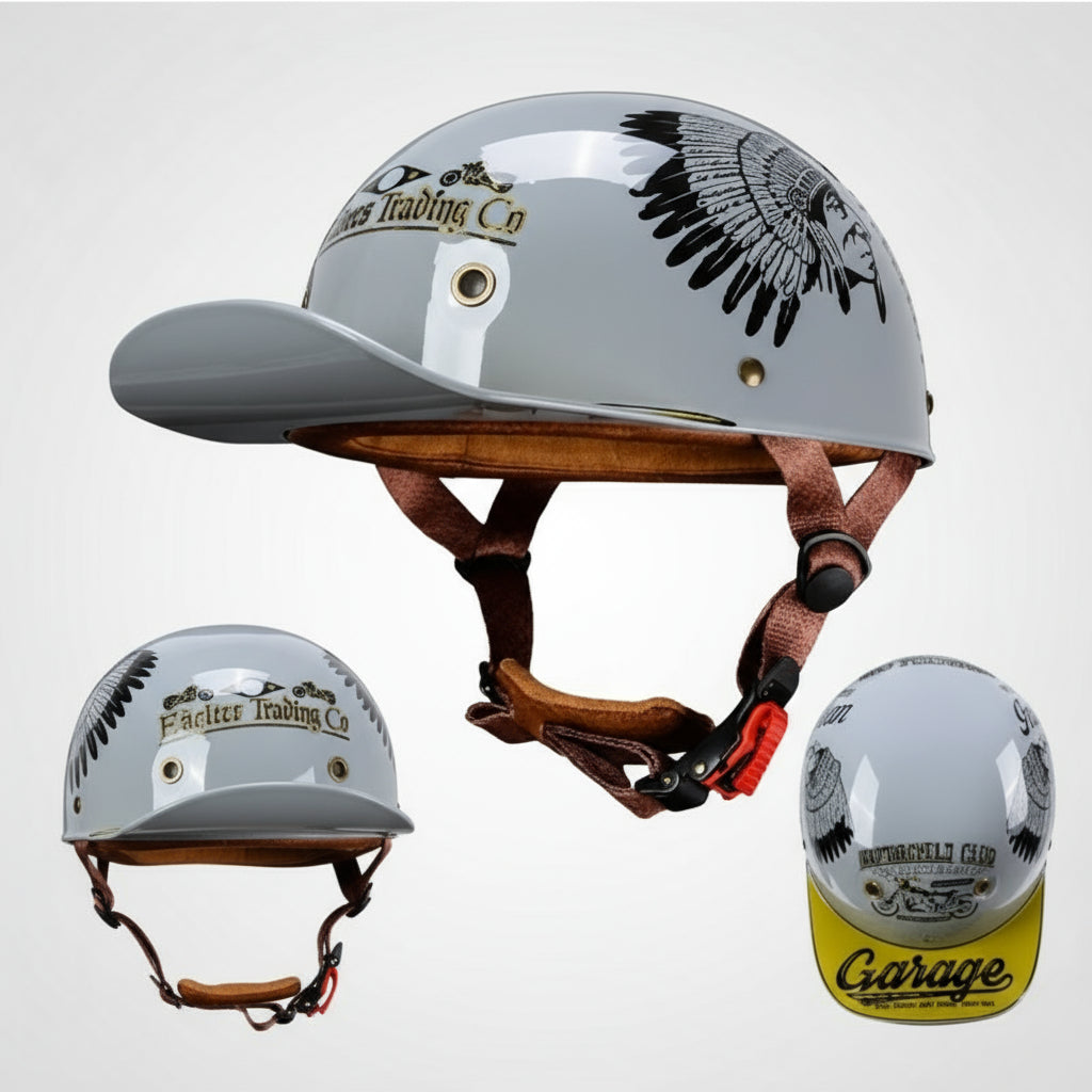 Motorcycle Helmet Half Face Helmet Baseball Cap Style ABS Safety Shell