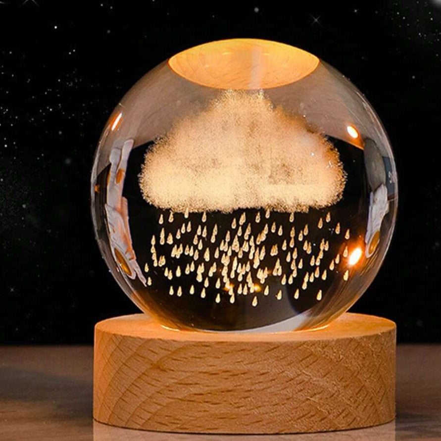 Sfera di cristallo luminosa