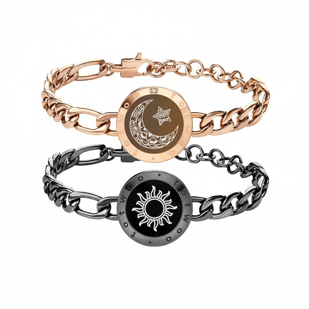 Connecting Partner Bracelet Set Vibration Stainless Steel Bluetooth