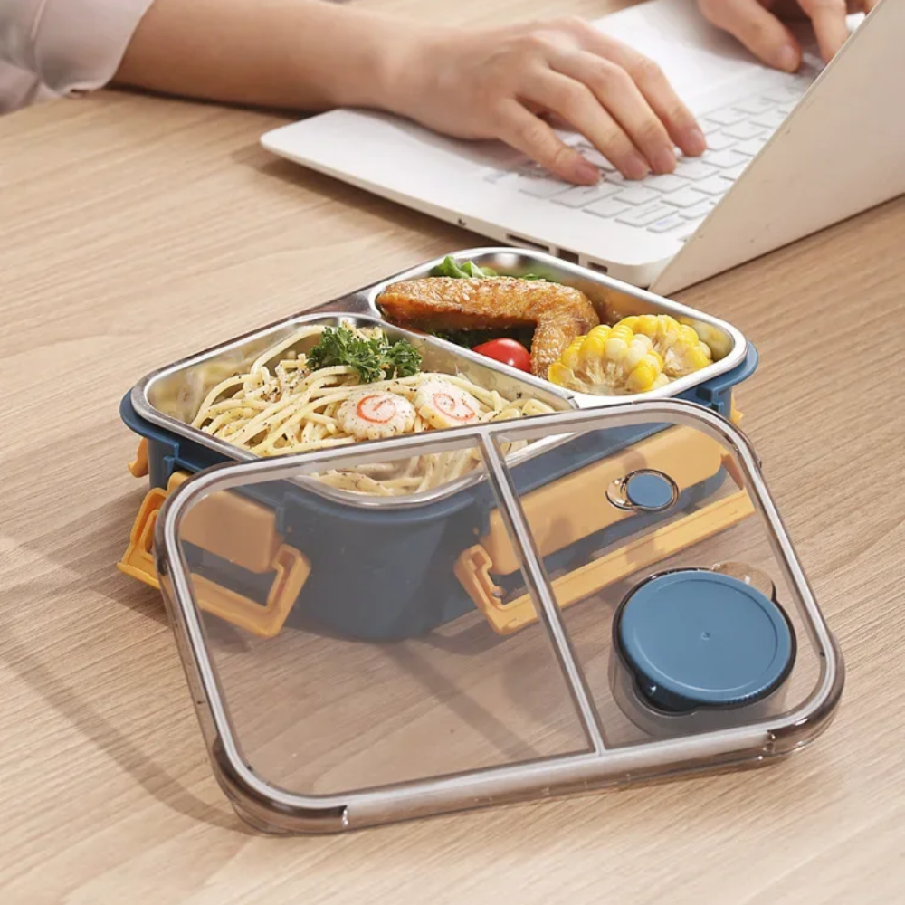 Walking Lunchbox Bento Box Leakproof Insulated Meal Box Compartments