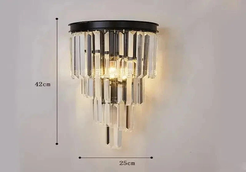 CrystalLuxe - Elegant Crystal Wall Lamp