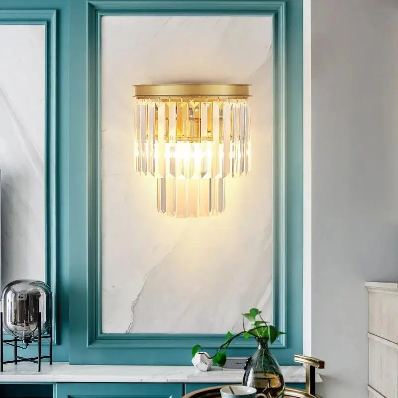 CrystalLuxe - Elegant Crystal Wall Lamp