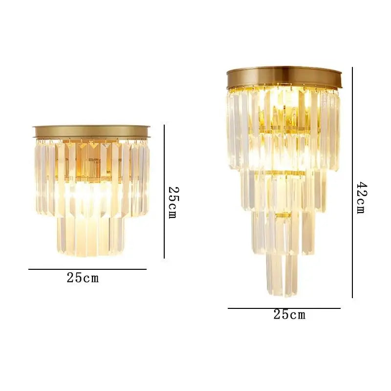 CrystalLuxe - Elegant Crystal Wall Lamp