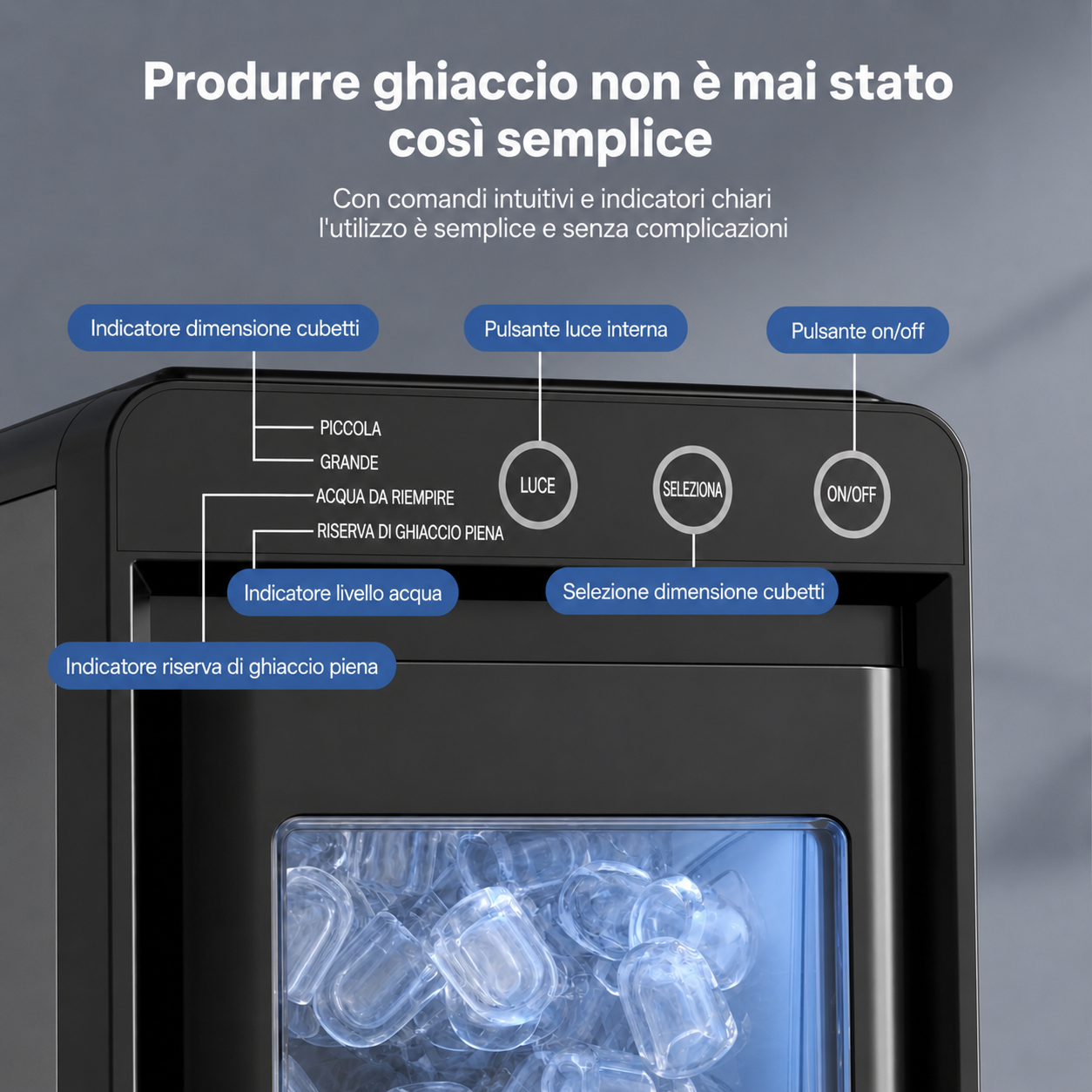 Quick Ice Cube Machine for Drinks Kitchen Home